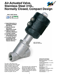 Thumbnail of document Data Sheet - AAV-1120C 2-Way, NC, Pilot Operated, 316SS, Compact Valve